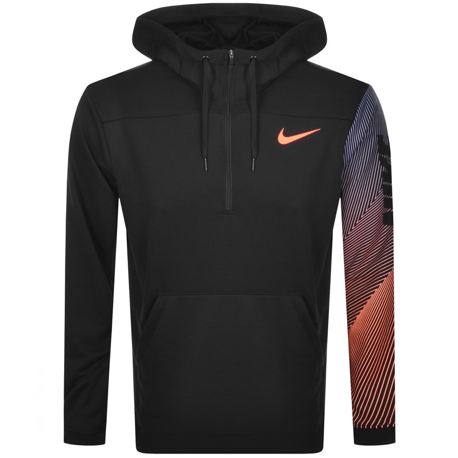 Alternative Image for ProductNike Training Half Zip Dri Fit Logo Hoodie Black1